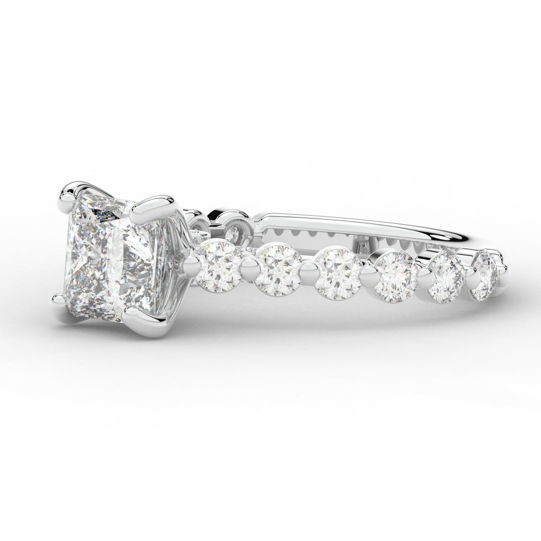 3.90CT.TW PRINCESS LAB DIAMOND ENGAGEMENT RING - Nazarelle