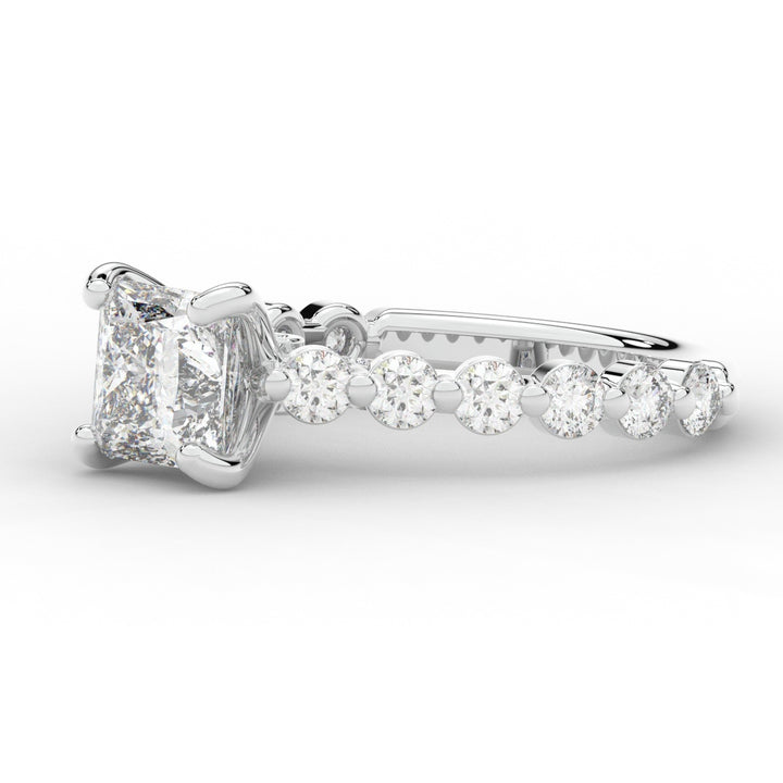 3.90CT.TW PRINCESS LAB DIAMOND ENGAGEMENT RING - Nazarelle