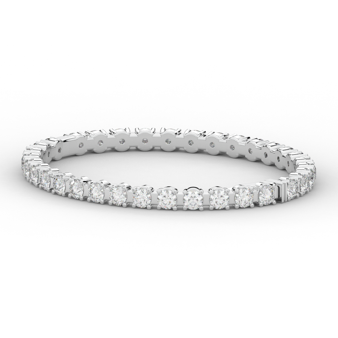 9.00CT.TW ROUND LAB DIAMOND ETERNITY BANGLE - Nazarelle
