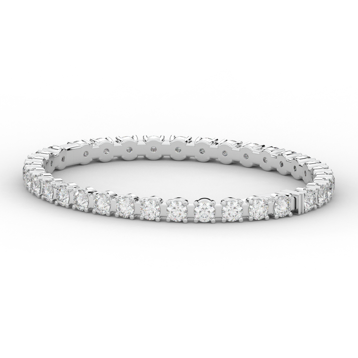 9.00CT.TW ROUND LAB DIAMOND ETERNITY BANGLE - Nazarelle