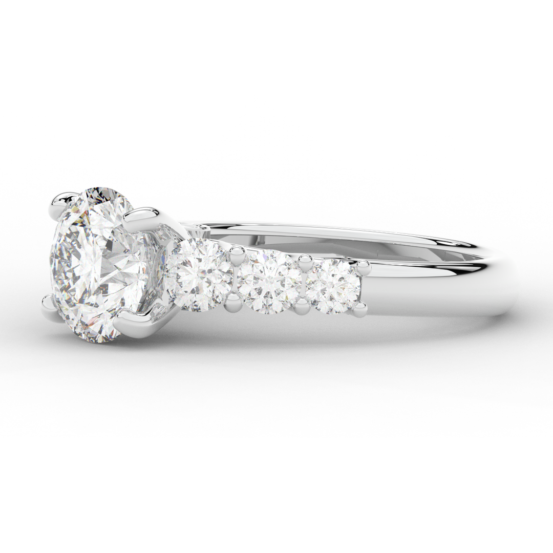3.00CT.TW ROUND LAB DIAMOND  ENGAGEMENT RING - Nazarelle