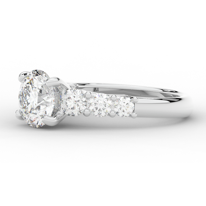 3.00CT.TW ROUND LAB DIAMOND  ENGAGEMENT RING - Nazarelle