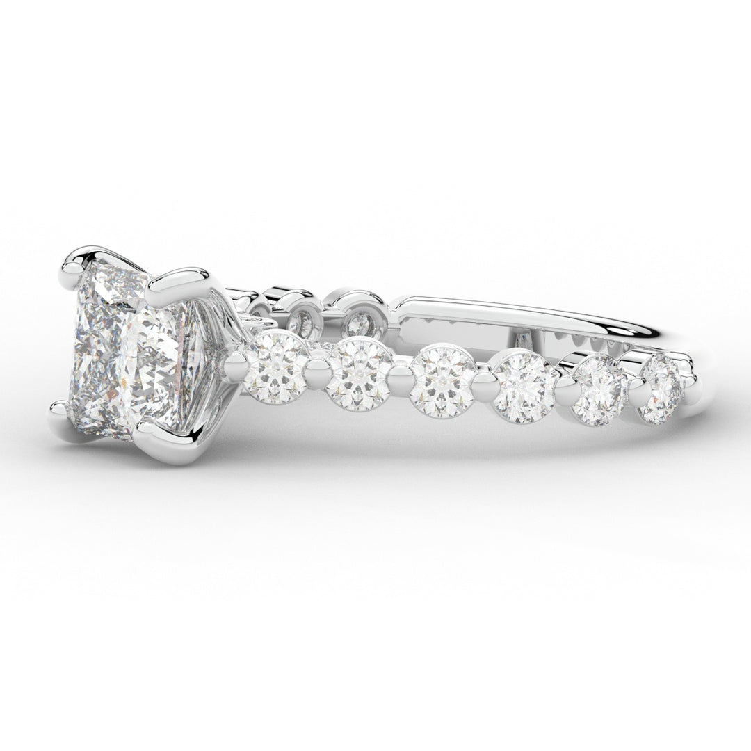 3.90CT.TW PRINCESS LAB DIAMOND ENGAGEMENT RING - Nazarelle