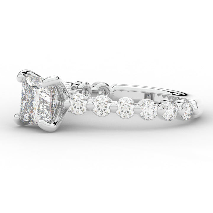 3.90CT.TW PRINCESS LAB DIAMOND ENGAGEMENT RING - Nazarelle