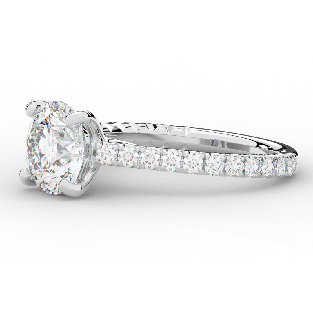 2.40CT.TW ROUND LAB DIAMOND ENGAGEMENT RING - Nazarelle