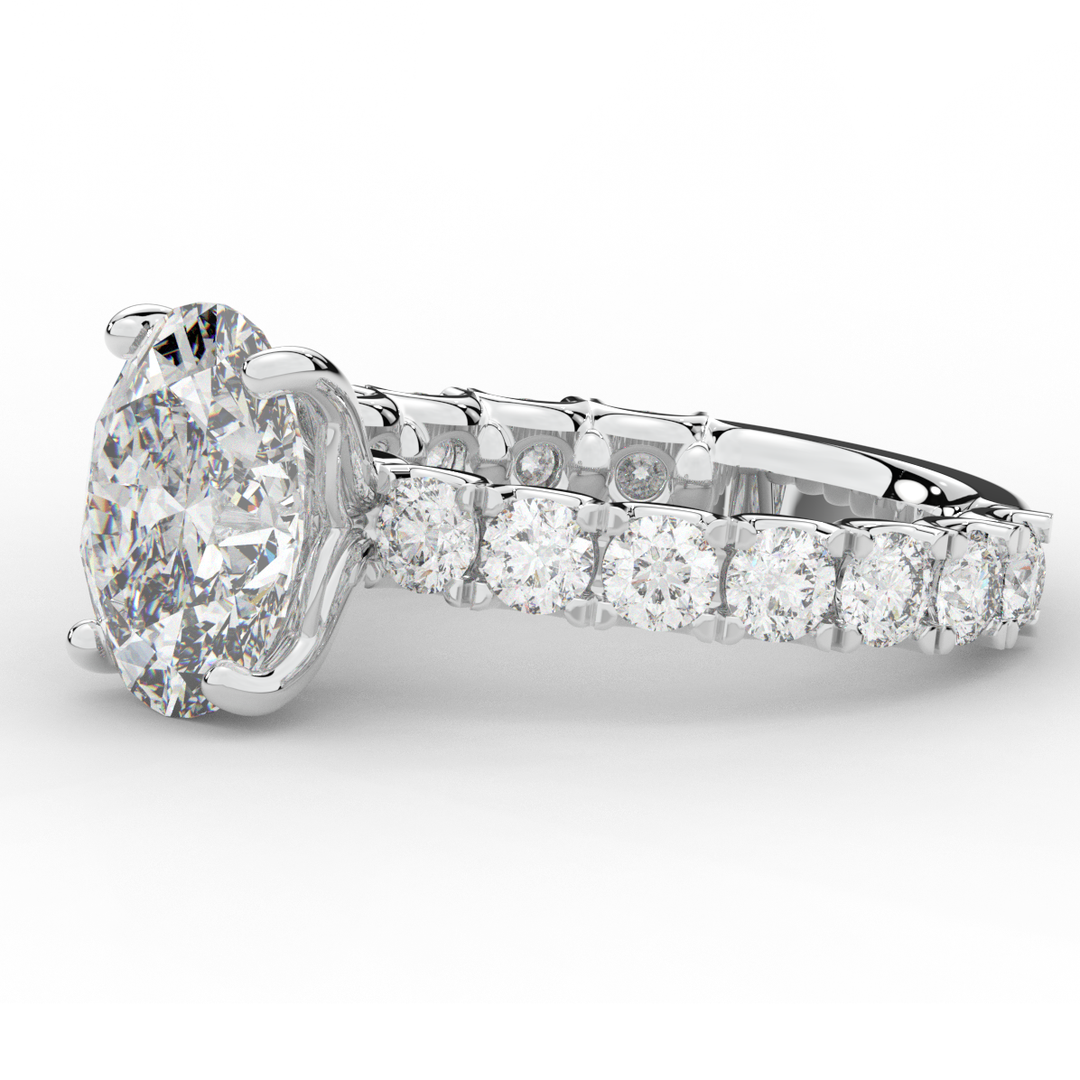 4.35CT.TW OVAL LAB DIAMOND ENGAGEMENT RING - Nazarelle