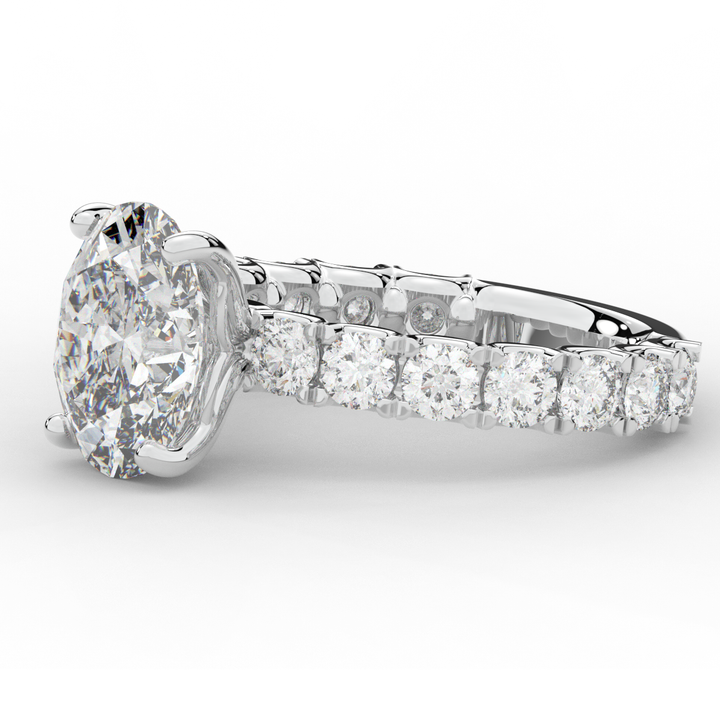4.35CT.TW OVAL LAB DIAMOND ENGAGEMENT RING - Nazarelle