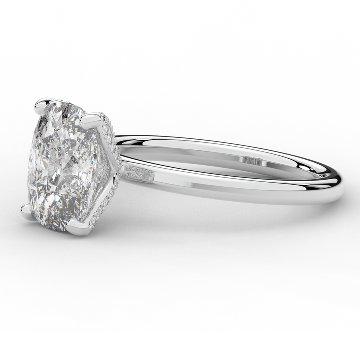 3.10CT.TW CUSHION LAB DIAMOND ENGAGEMENT RING - Nazarelle