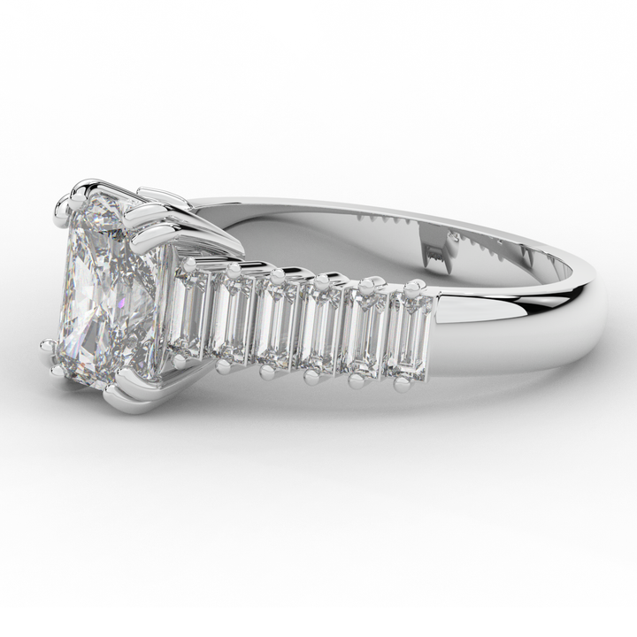 2.60CT.TW RADIANT LAB DIAMOND ENGAGEMENT RING - Nazarelle