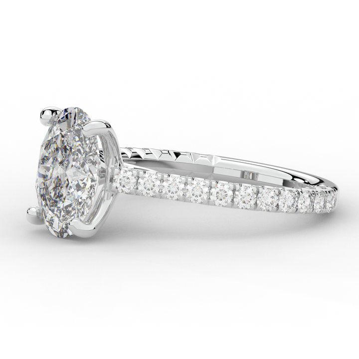 2.40CT.TW OVAL LAB DIAMOND ENGAGEMENT RING - Nazarelle