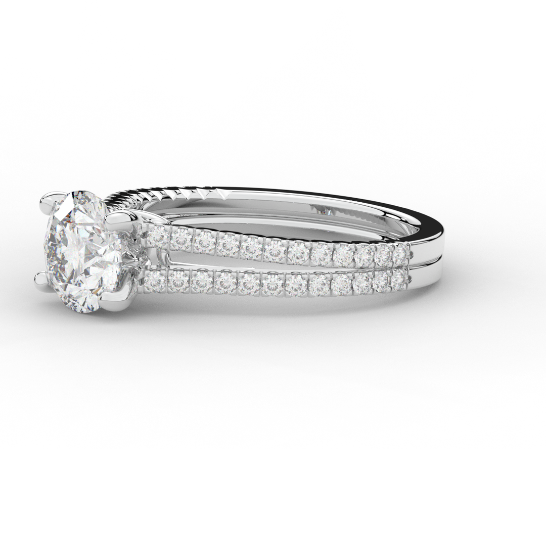 1.90CT.TW ROUND LAB DIAMOND SOLITAIRE ENGAGEMENT RING - Nazarelle