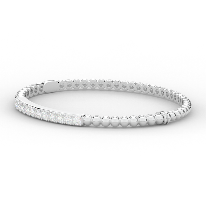 1.10CT.TW ROUND LAB DIAMOND BANGLE - Nazarelle
