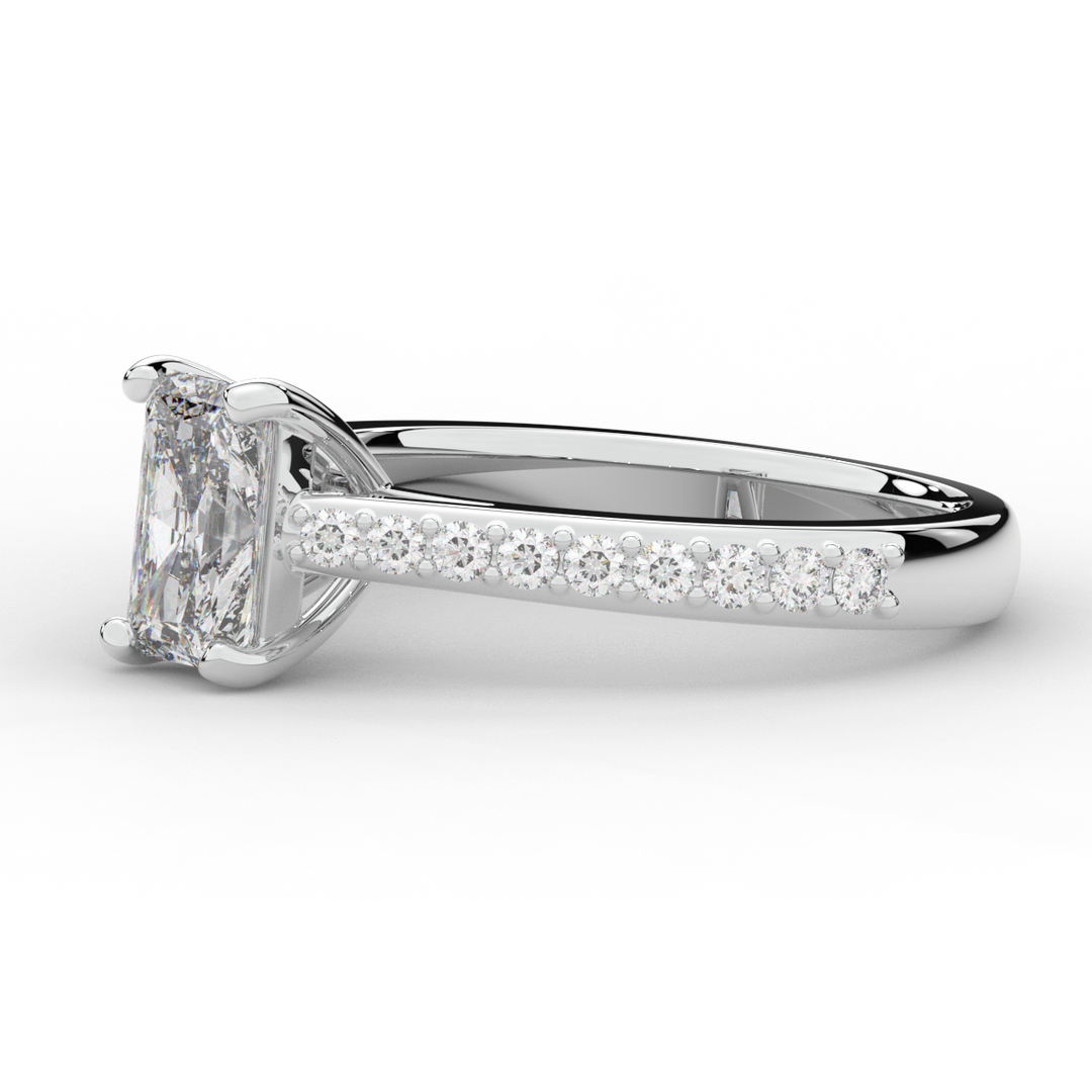1.25CT.TW RADIANT LAB DIAMOND SOLITAIRE ENGAGEMENT RING - Nazarelle