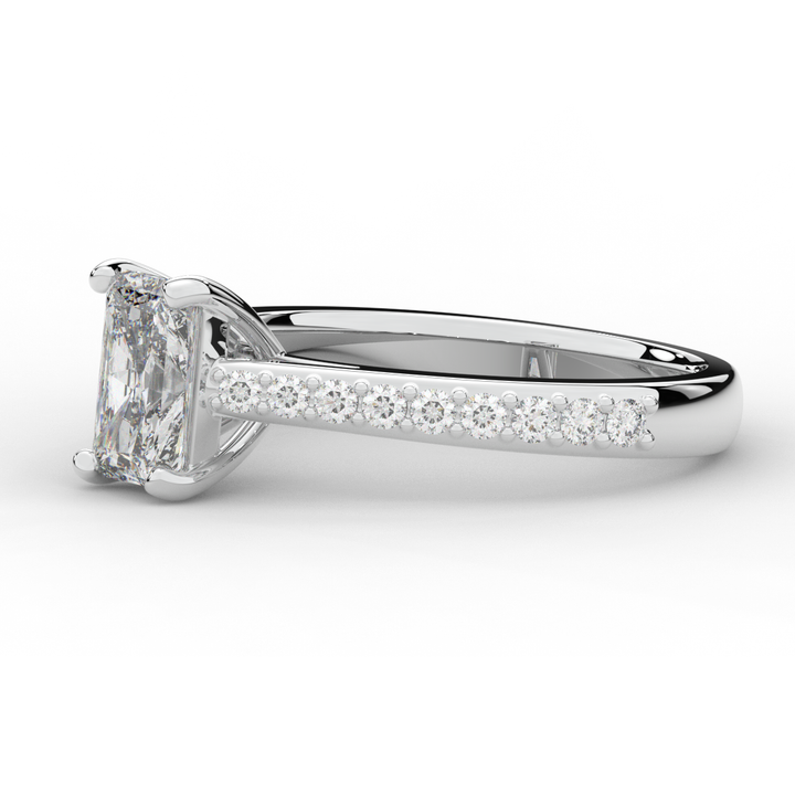 1.25CT.TW RADIANT LAB DIAMOND SOLITAIRE ENGAGEMENT RING - Nazarelle