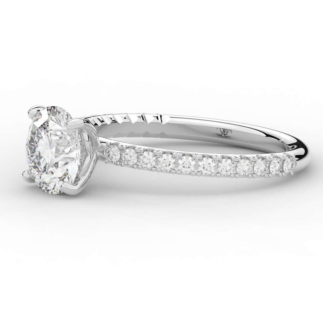 1.75CT.TW ROUND LAB DIAMOND SOLITAIRE ENGAGEMENT RING - Nazarelle