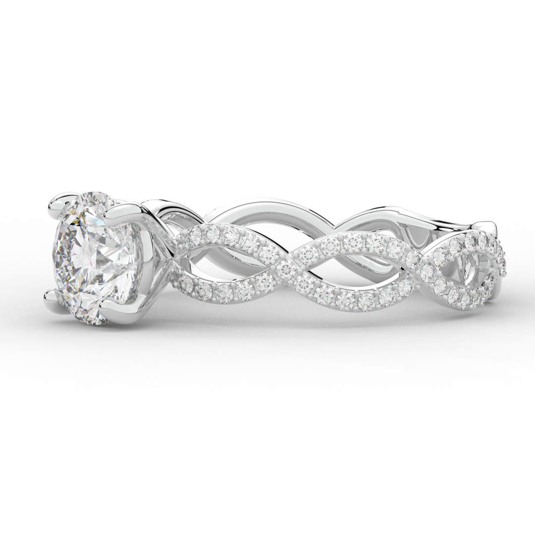 1.30CT.TW ROUND LAB DIAMOND ENGAGEMENT RING - Nazarelle