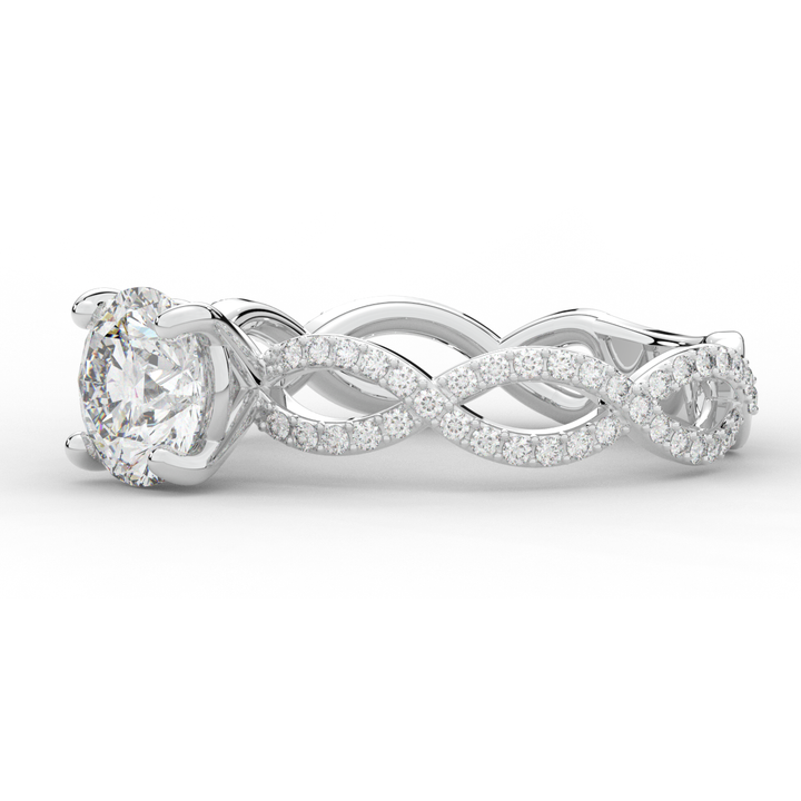 1.30CT.TW ROUND LAB DIAMOND ENGAGEMENT RING - Nazarelle