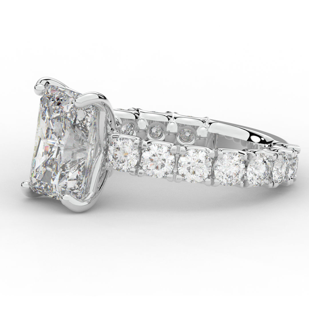 4.35CT.TW RADIANT LAB DIAMOND ENGAGEMENT RING - Nazarelle