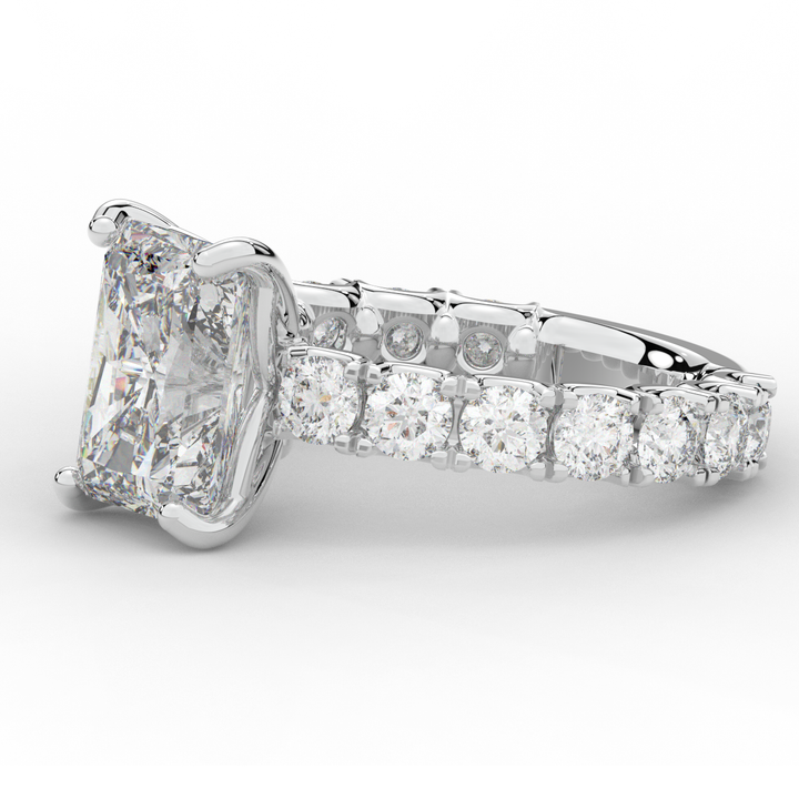 4.35CT.TW RADIANT LAB DIAMOND ENGAGEMENT RING - Nazarelle