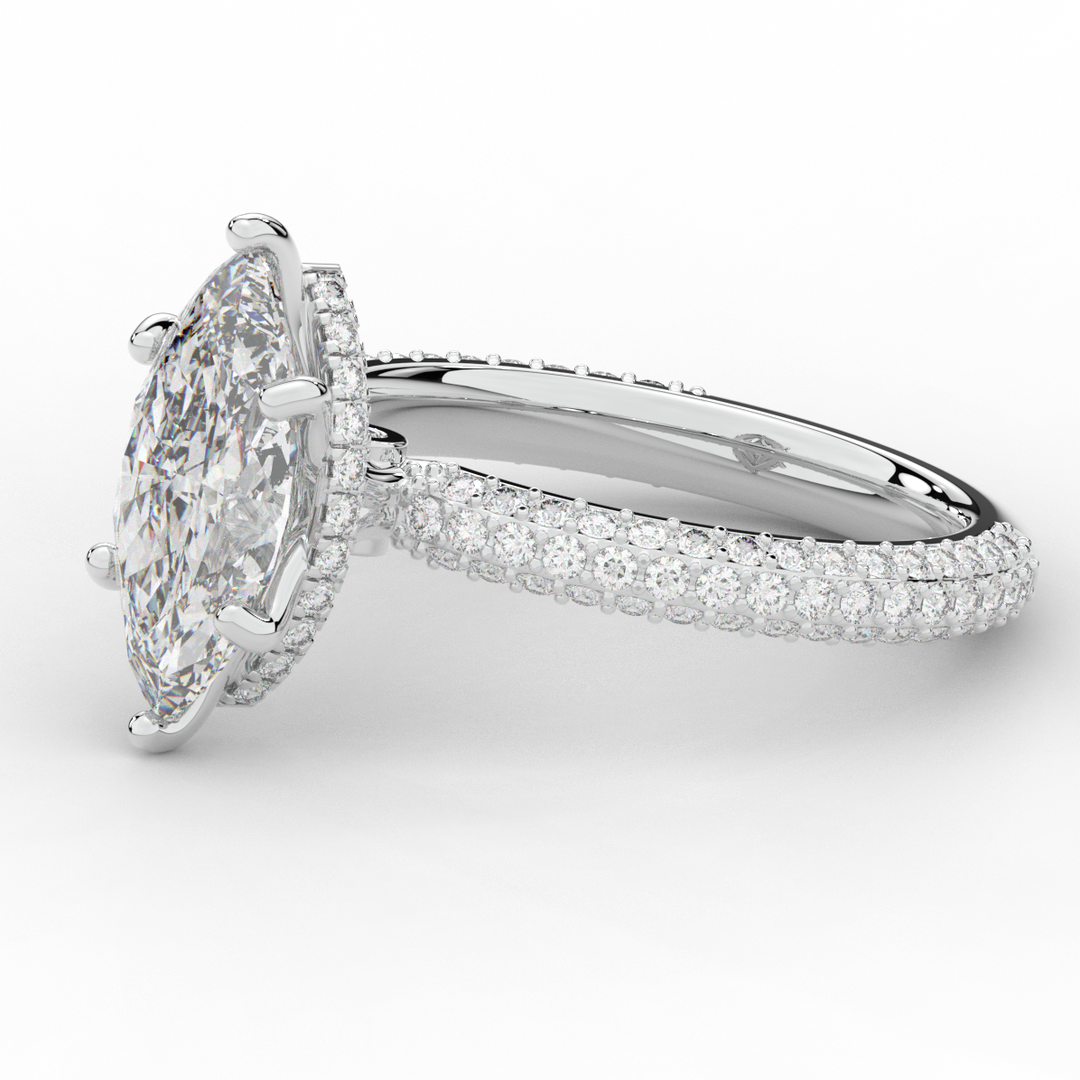 2.60CT.TW MARQUISE LAB DIAMOND ENGAGEMENT RING - Nazarelle