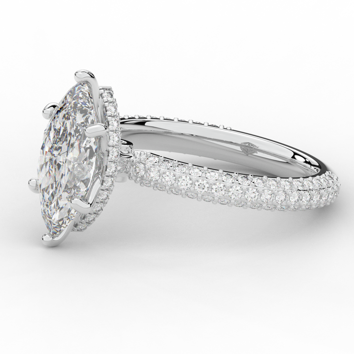 2.60CT.TW MARQUISE LAB DIAMOND ENGAGEMENT RING - Nazarelle