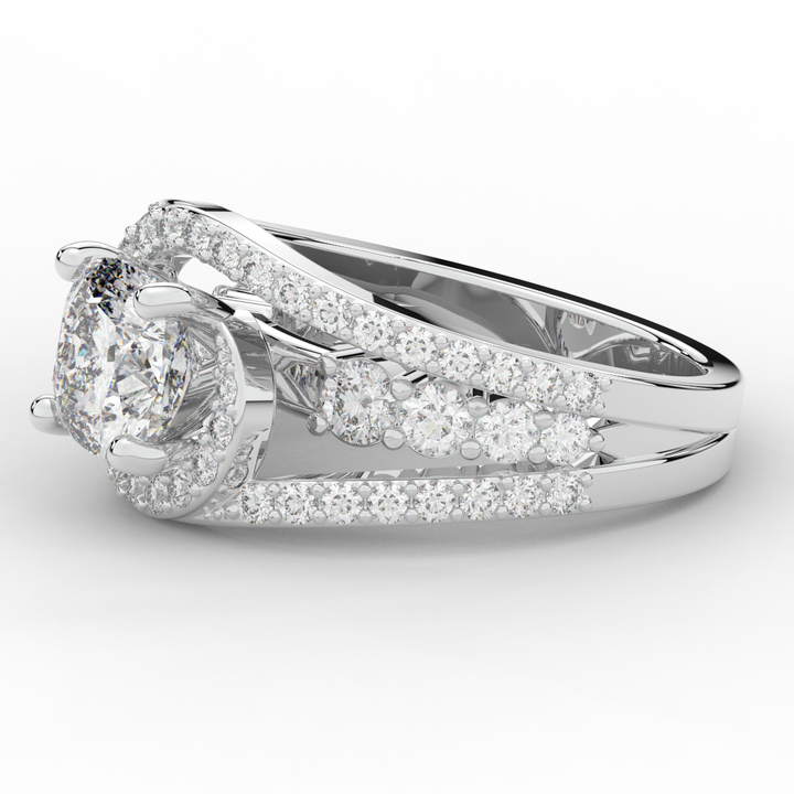 3.30CT.TW CUSHION LAB DIAMOND ENGAGEMENT RING - Nazarelle