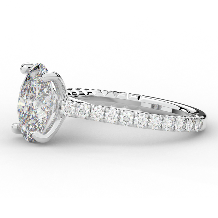 2.40CT.TW OVAL LAB DIAMOND ENGAGEMENT RING - Nazarelle