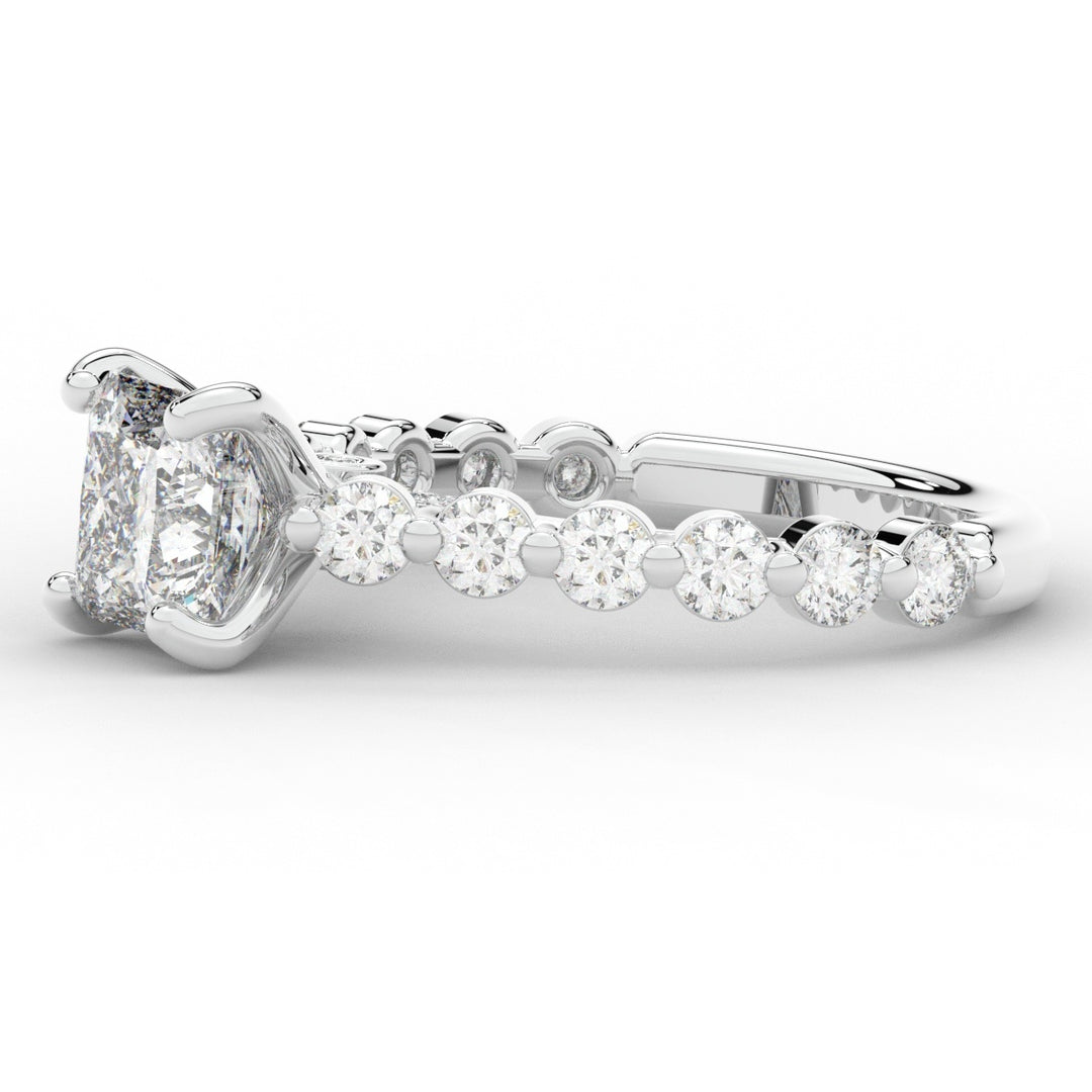 3.90CT.TW PRINCESS LAB DIAMOND ENGAGEMENT RING - Nazarelle