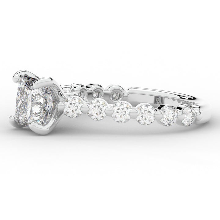 3.90CT.TW PRINCESS LAB DIAMOND ENGAGEMENT RING - Nazarelle