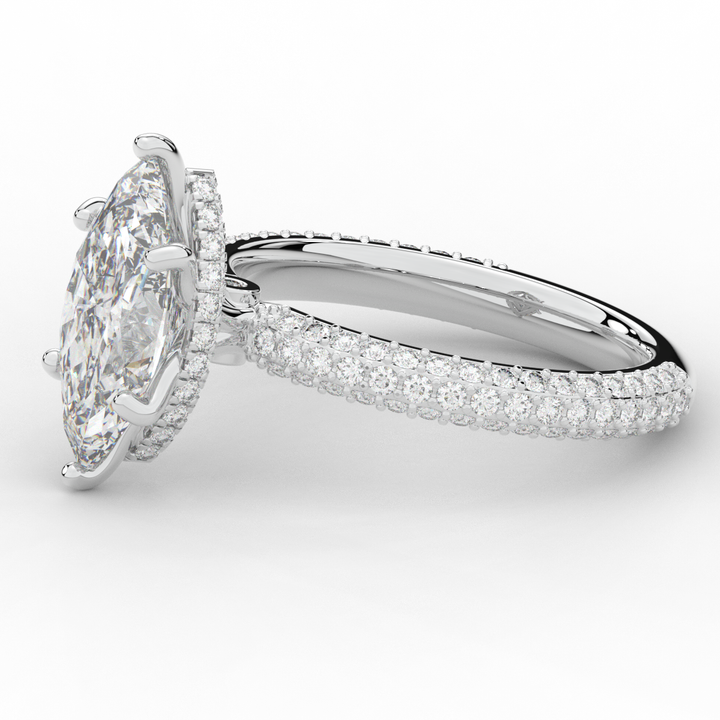 2.60CT.TW MARQUISE LAB DIAMOND ENGAGEMENT RING - Nazarelle