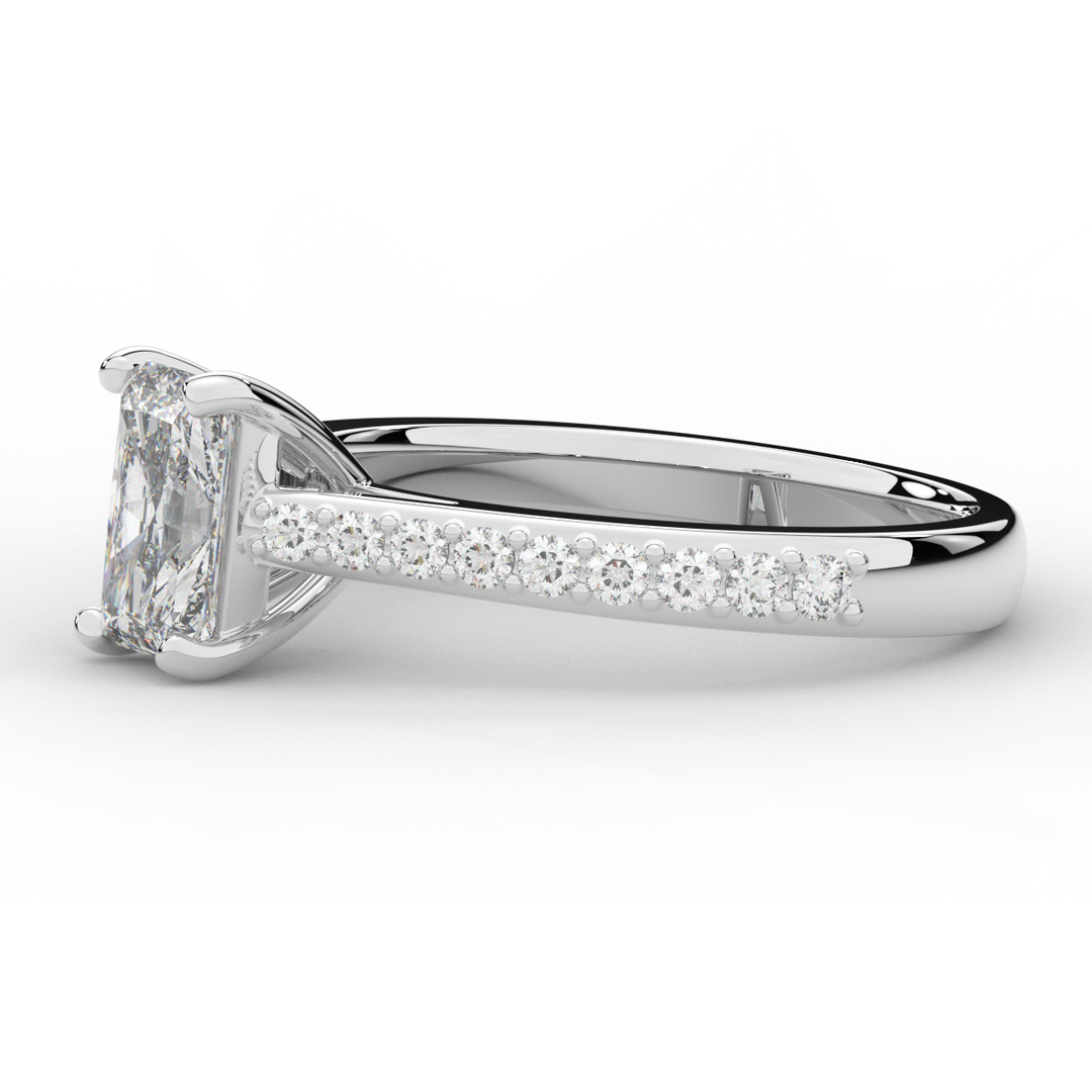 1.25CT.TW RADIANT LAB DIAMOND SOLITAIRE ENGAGEMENT RING - Nazarelle