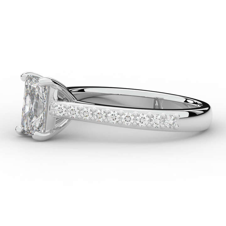1.25CT.TW RADIANT LAB DIAMOND SOLITAIRE ENGAGEMENT RING - Nazarelle