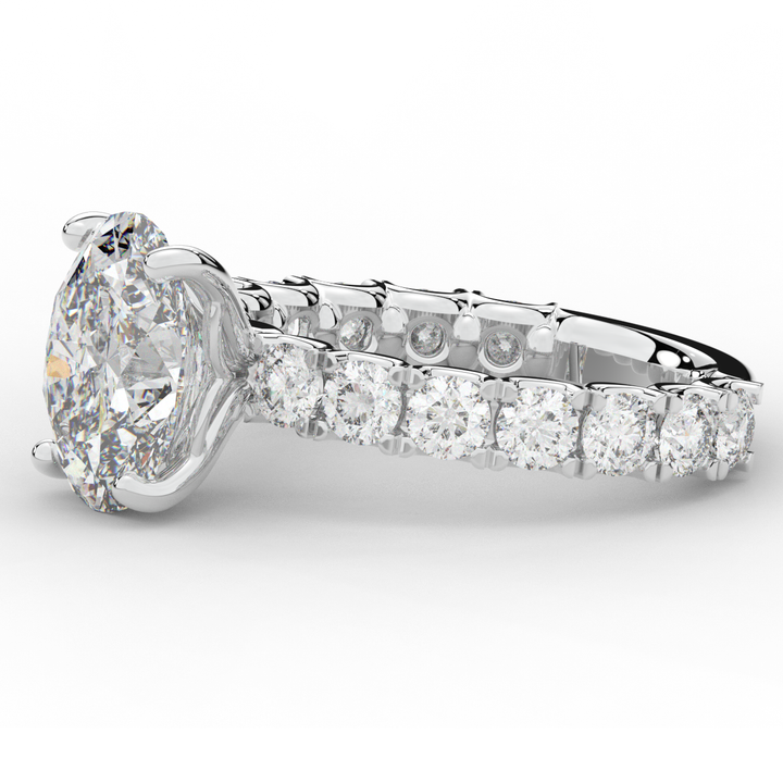 4.35CT.TW OVAL LAB DIAMOND ENGAGEMENT RING - Nazarelle
