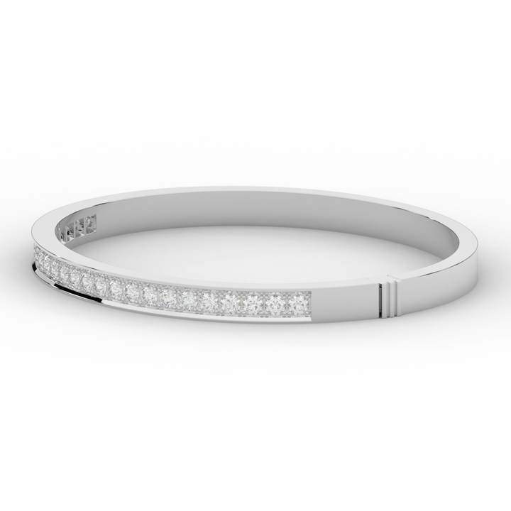1.25CT.TW ROUND LAB DIAMOND BANGLE - Nazarelle