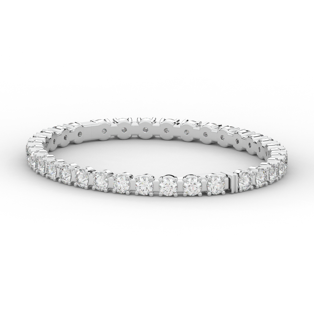 9.00CT.TW ROUND LAB DIAMOND ETERNITY BANGLE - Nazarelle