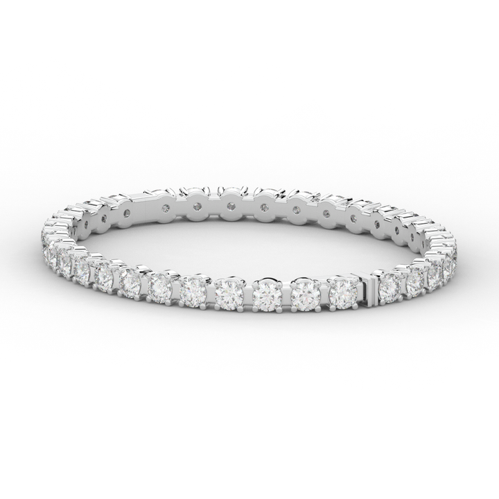 9.00CT.TW ROUND LAB DIAMOND ETERNITY BANGLE - Nazarelle