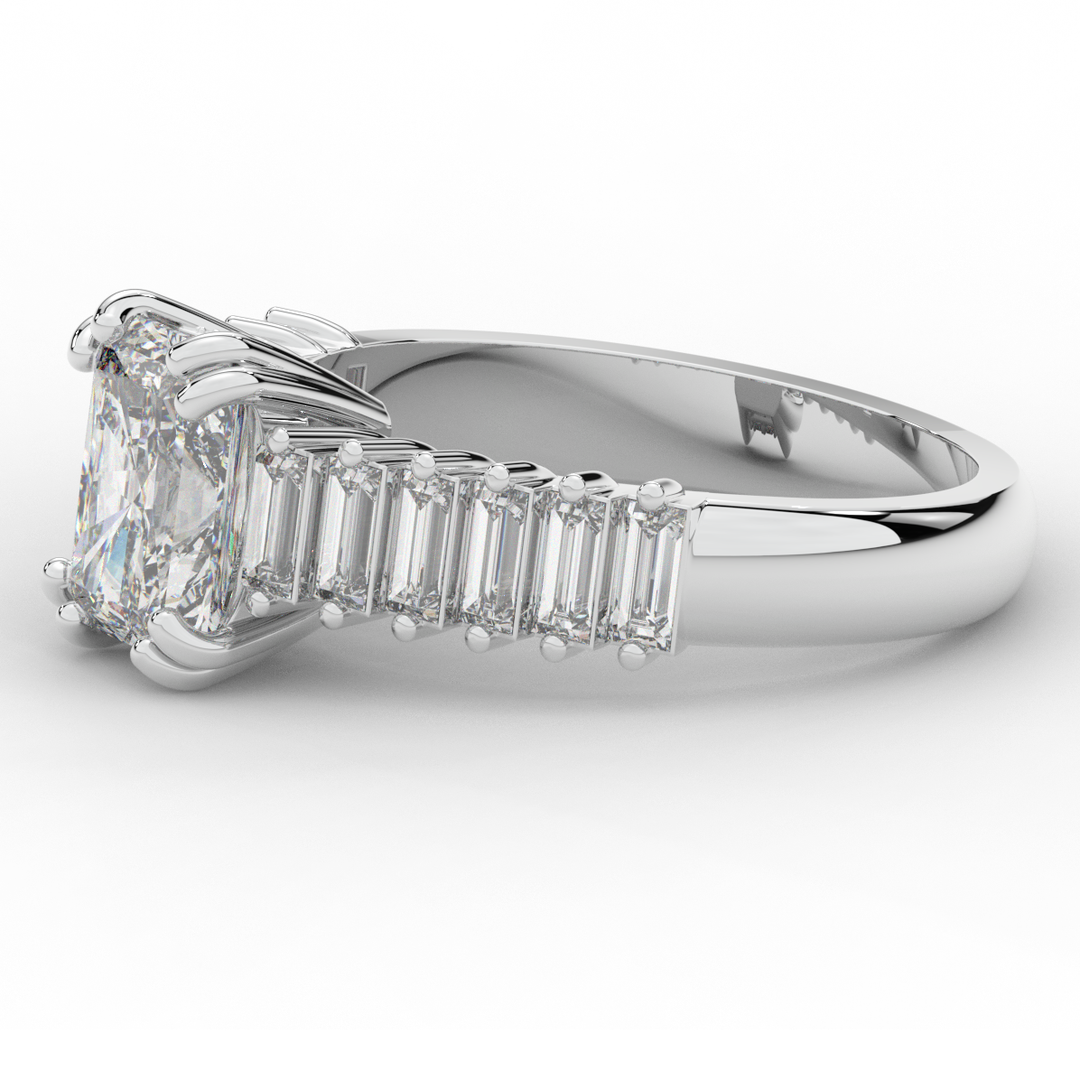 2.60CT.TW RADIANT LAB DIAMOND ENGAGEMENT RING - Nazarelle