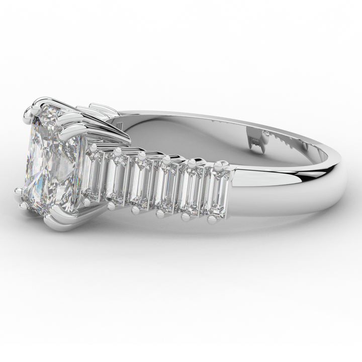 2.60CT.TW RADIANT LAB DIAMOND ENGAGEMENT RING - Nazarelle