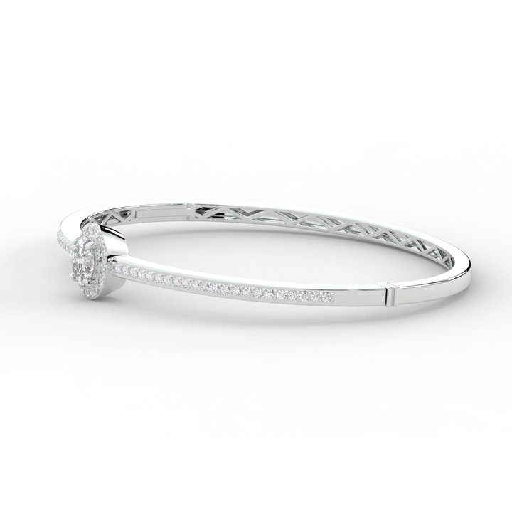 1.40CT.TW OVAL AND ROUND LAB DIAMOND BANGLE - Nazarelle