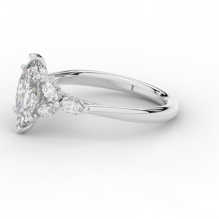 1.50CT.TW MARQUISE LAB DIAMOND ENGAGEMENT RING - Nazarelle