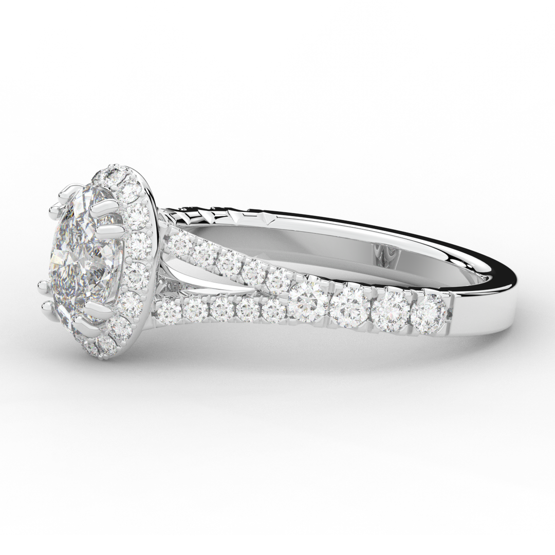 1.60CT.TW OVAL LAB DIAMOND ENGAGEMENT RING - Nazarelle