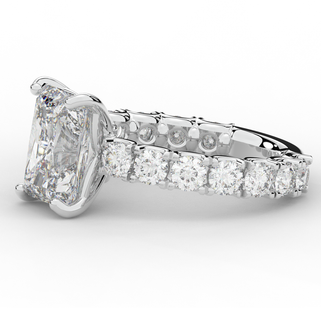 4.35CT.TW RADIANT LAB DIAMOND ENGAGEMENT RING - Nazarelle