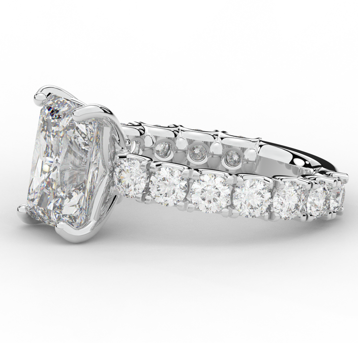 4.35CT.TW RADIANT LAB DIAMOND ENGAGEMENT RING - Nazarelle