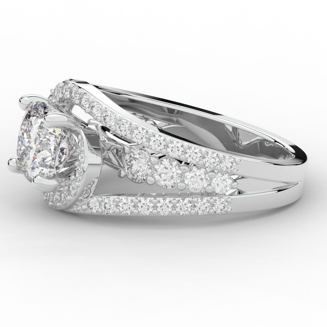 3.30CT.TW CUSHION LAB DIAMOND ENGAGEMENT RING - Nazarelle