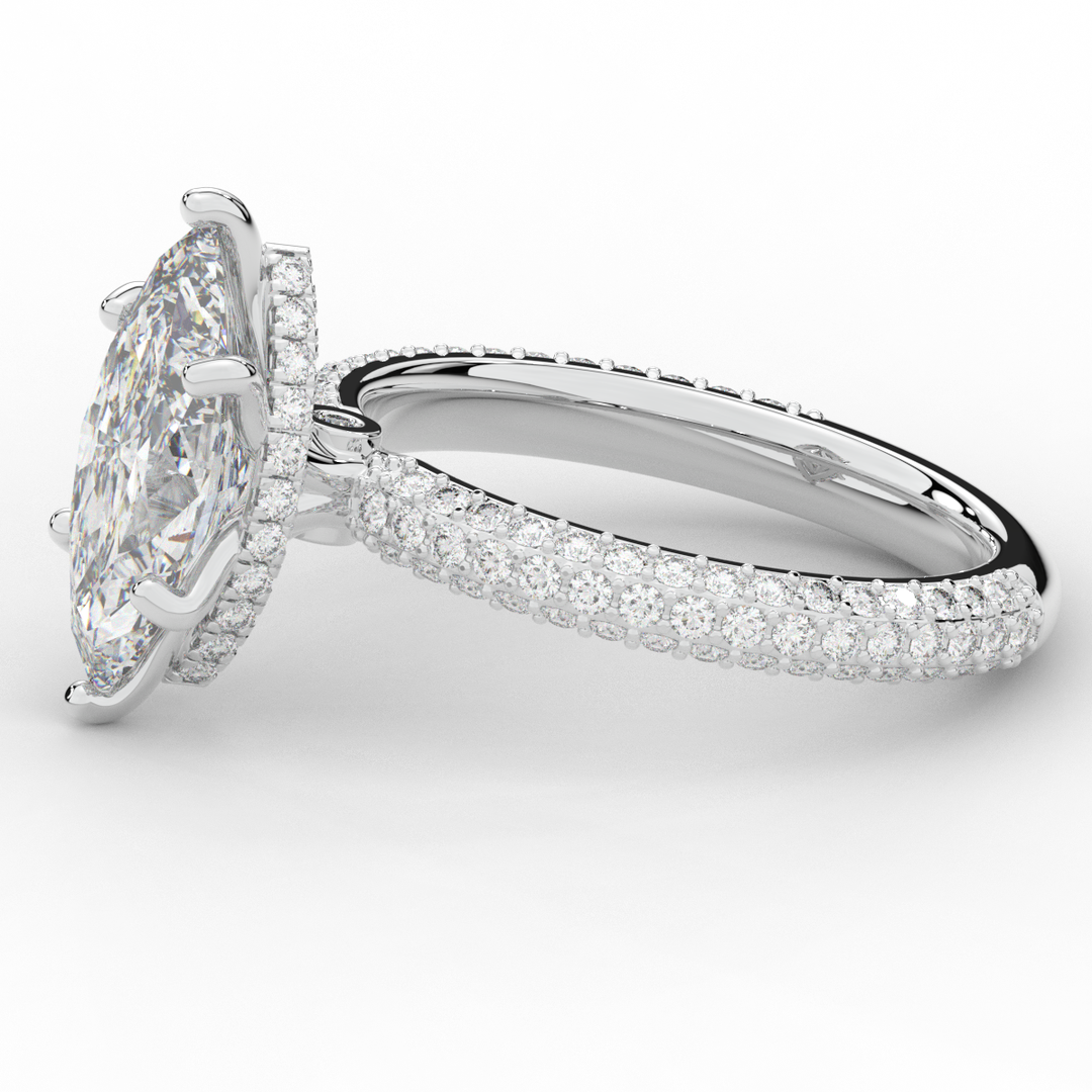 2.60CT.TW MARQUISE LAB DIAMOND ENGAGEMENT RING - Nazarelle
