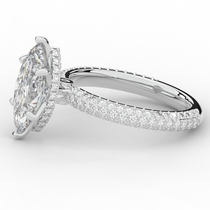 2.60CT.TW MARQUISE LAB DIAMOND ENGAGEMENT RING - Nazarelle