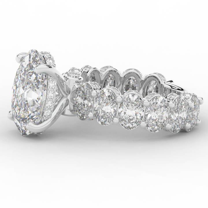 10.90CT.TW OVAL LAB DIAMOND SOLITAIRE ENGAGEMENT RING - Nazarelle