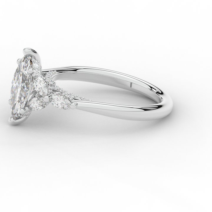 1.50CT.TW MARQUISE LAB DIAMOND ENGAGEMENT RING - Nazarelle