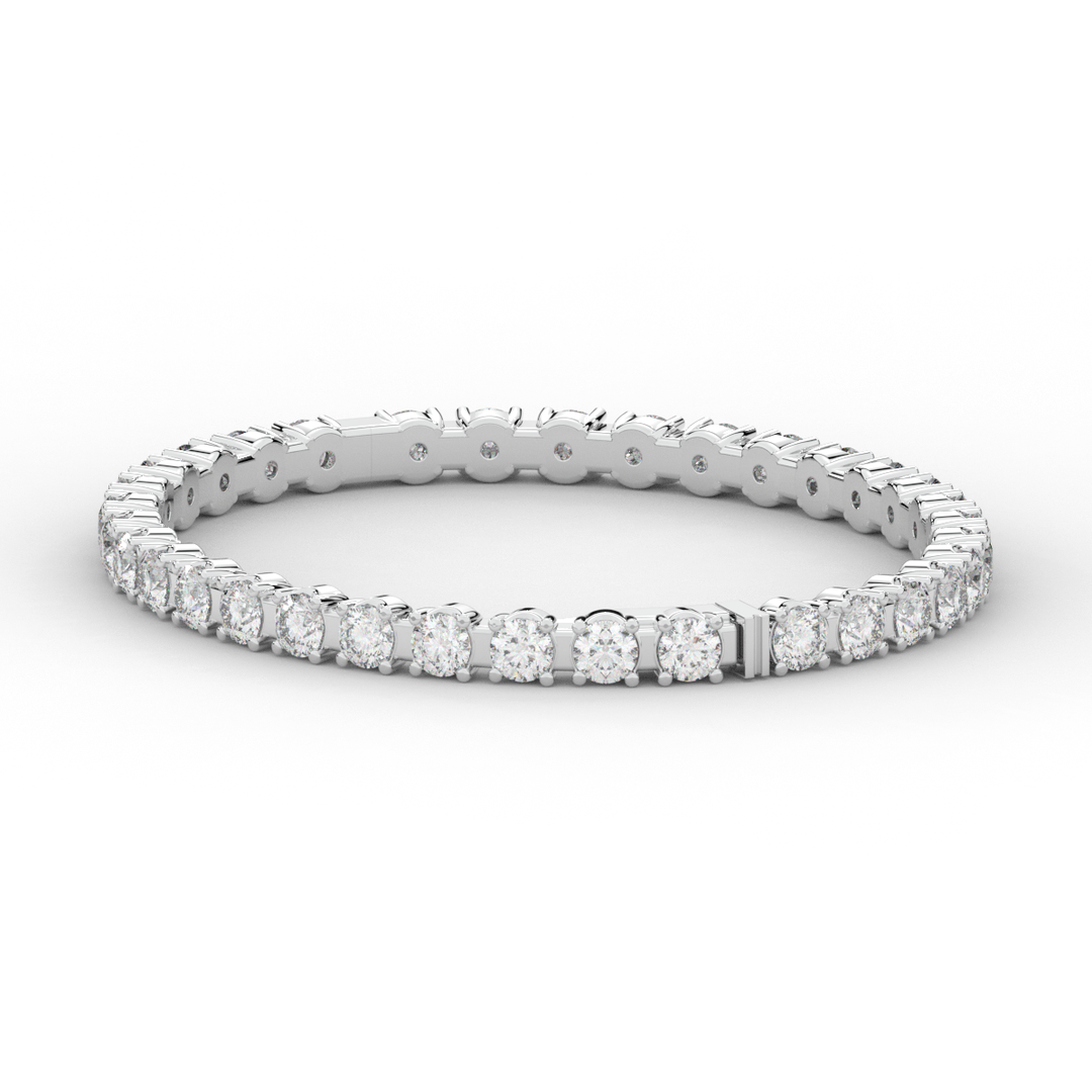 9.00CT.TW ROUND LAB DIAMOND ETERNITY BANGLE - Nazarelle