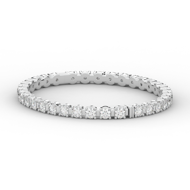 9.00CT.TW ROUND LAB DIAMOND ETERNITY BANGLE - Nazarelle